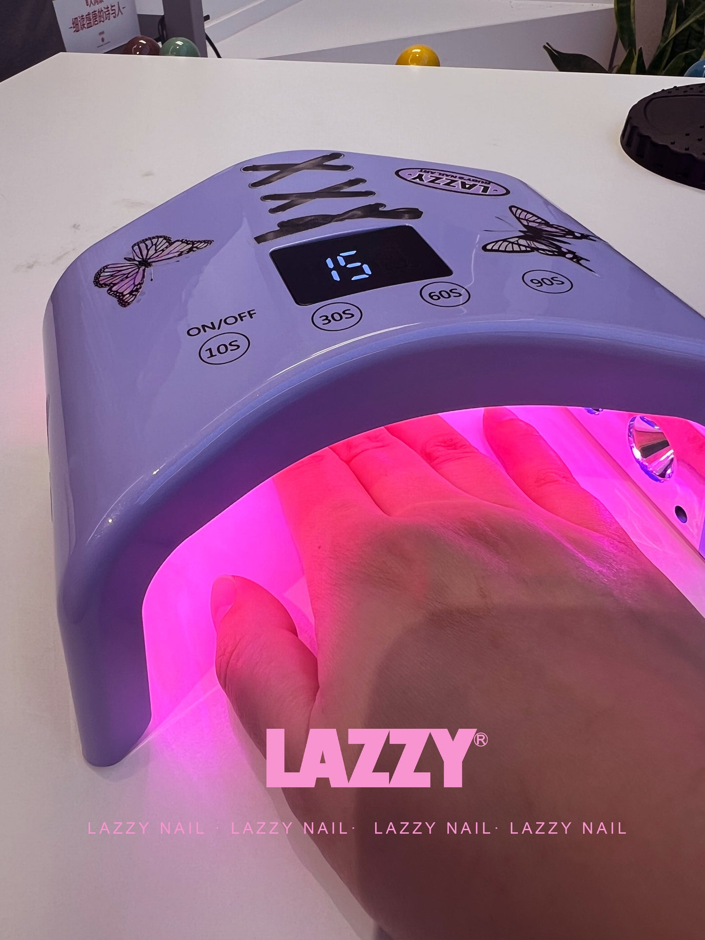 UV Light for Gel Nails,48W UV LED Nail Lamp Cordless Rechargeable Nail UV Lamp Nail Light with 4 Timer and LCD Display, Professional Nail Polish Curing Lamp Nail Dryer for Salon Use