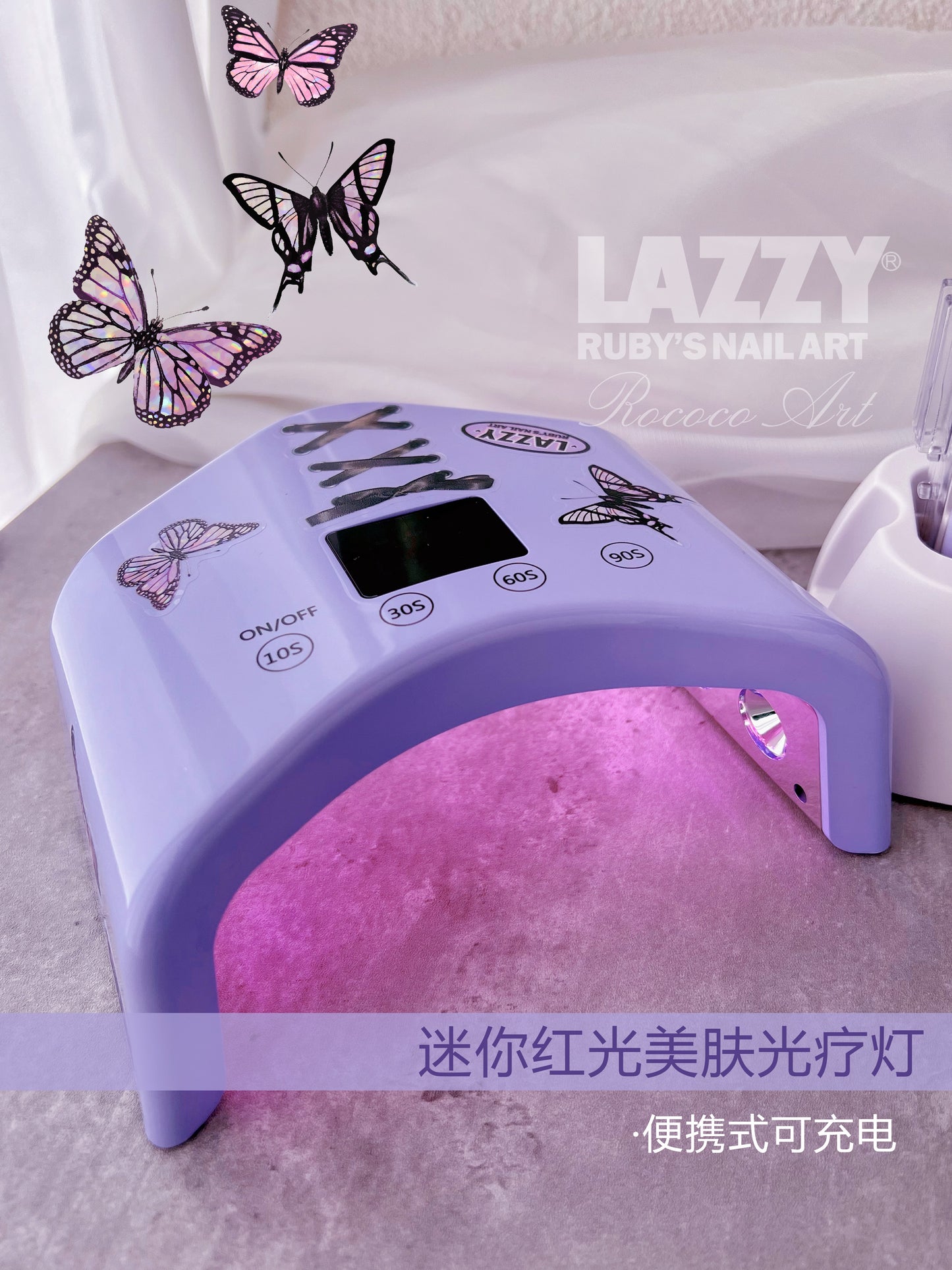 UV Light for Gel Nails,48W UV LED Nail Lamp Cordless Rechargeable Nail UV Lamp Nail Light with 4 Timer and LCD Display, Professional Nail Polish Curing Lamp Nail Dryer for Salon Use